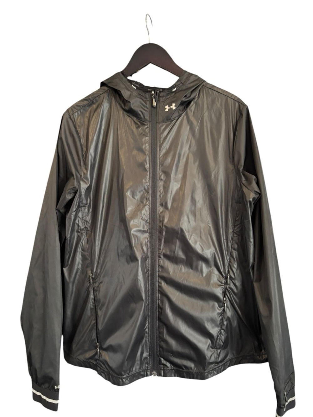 Under Armour Black Lightweight Hooded Bomber Jacket